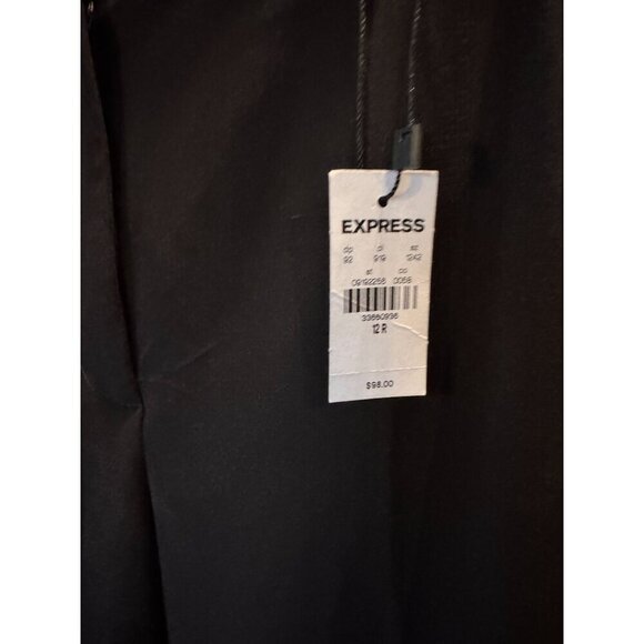 Express Womens Black High-Rise Cargo Trousers Size 12R - NWT - Picture 4 of 12